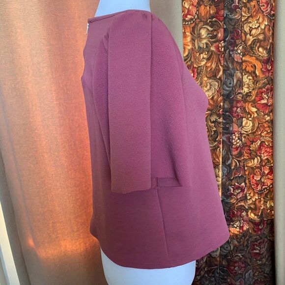 Tahari ASL Terra Cotta Rose Blouse - Picture 4 of 8